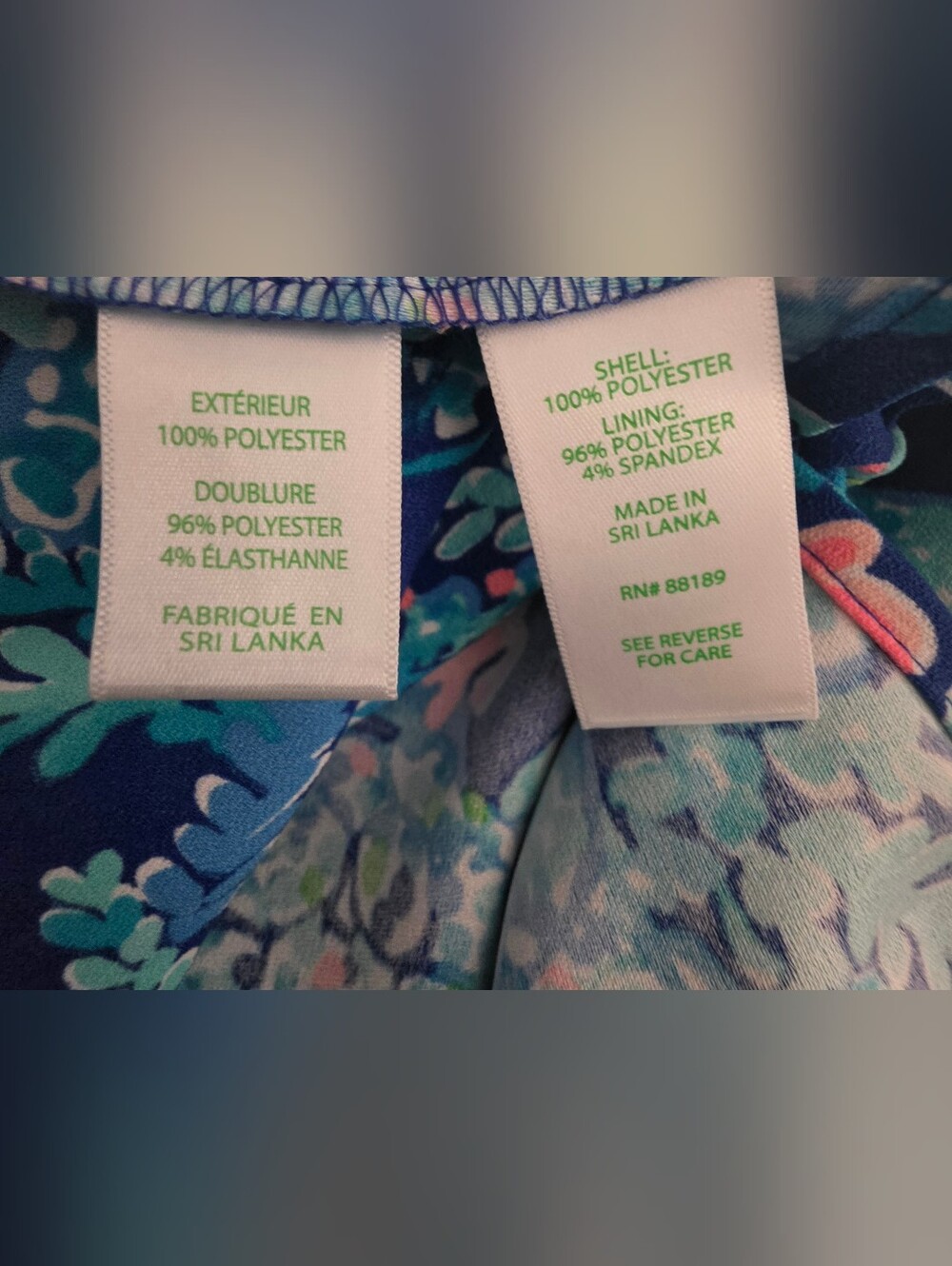 Lilly Pulitzer Blue Floral Ruffle-Shoulder One-Piece - Picture 6 of 6